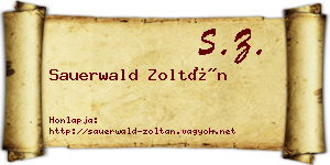 Sauerwald Zoltán névjegykártya