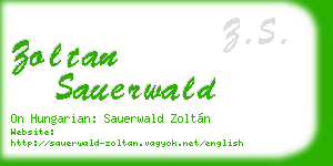 zoltan sauerwald business card