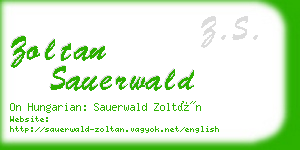 zoltan sauerwald business card